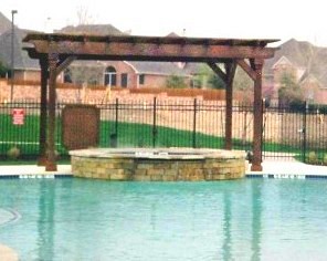Arbor over spa